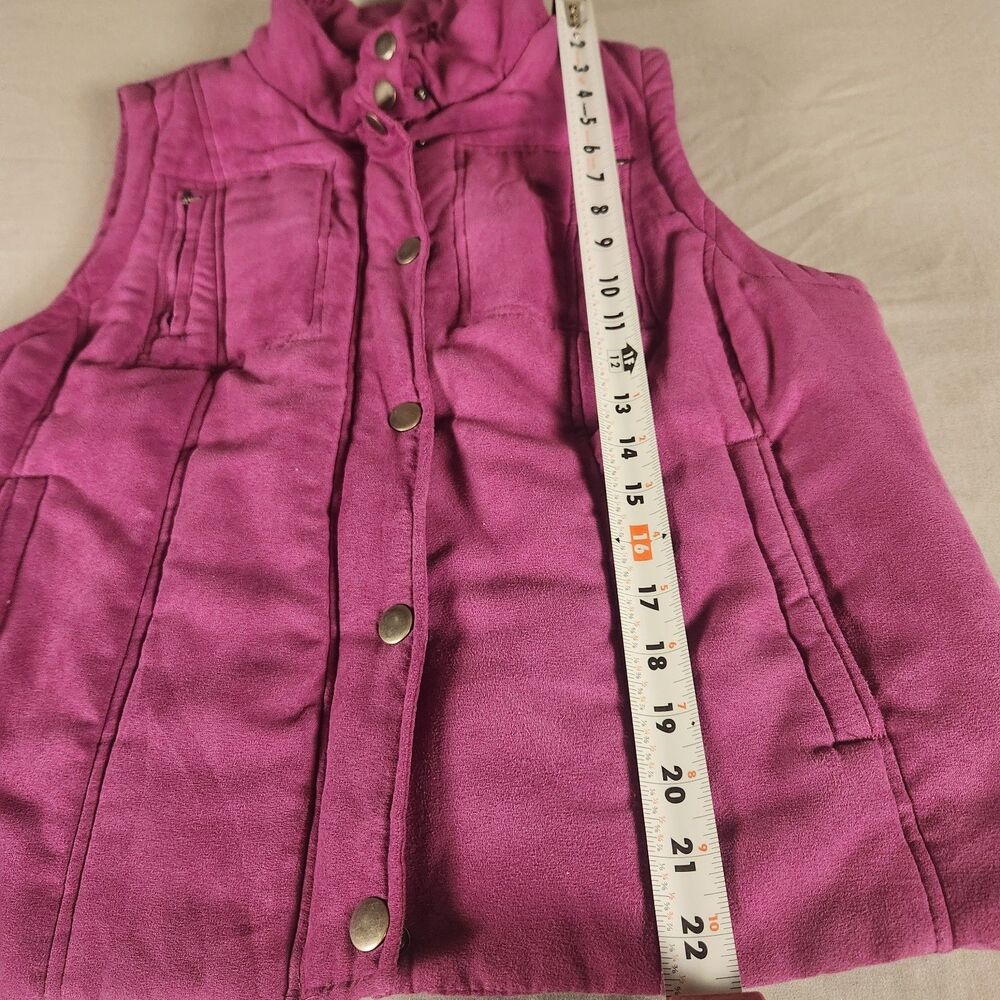 Relativity Ladies P/M Hot Pink Vest Zippers Snap Closure Soft ,  pockets - Picture 8 of 11